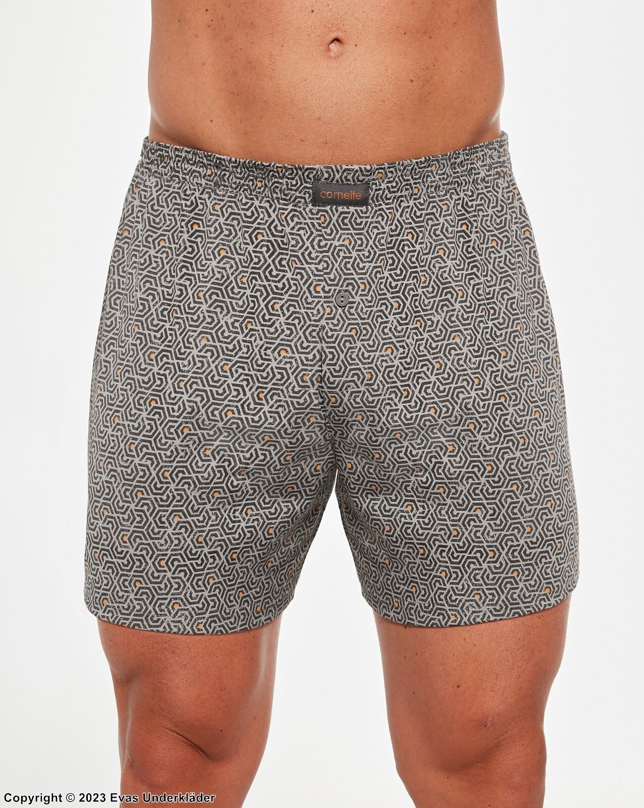 Men's boxer shorts, high quality cotton, intricate pattern